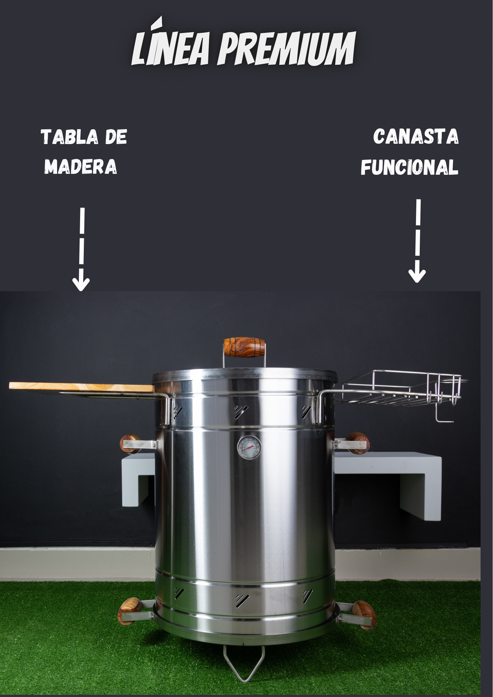 ASADOR-TIPO-BARRIL-PREMIUM MEDIANO ACERO-INOXIDABLE-TIENDA-INNOVA-ONLINE