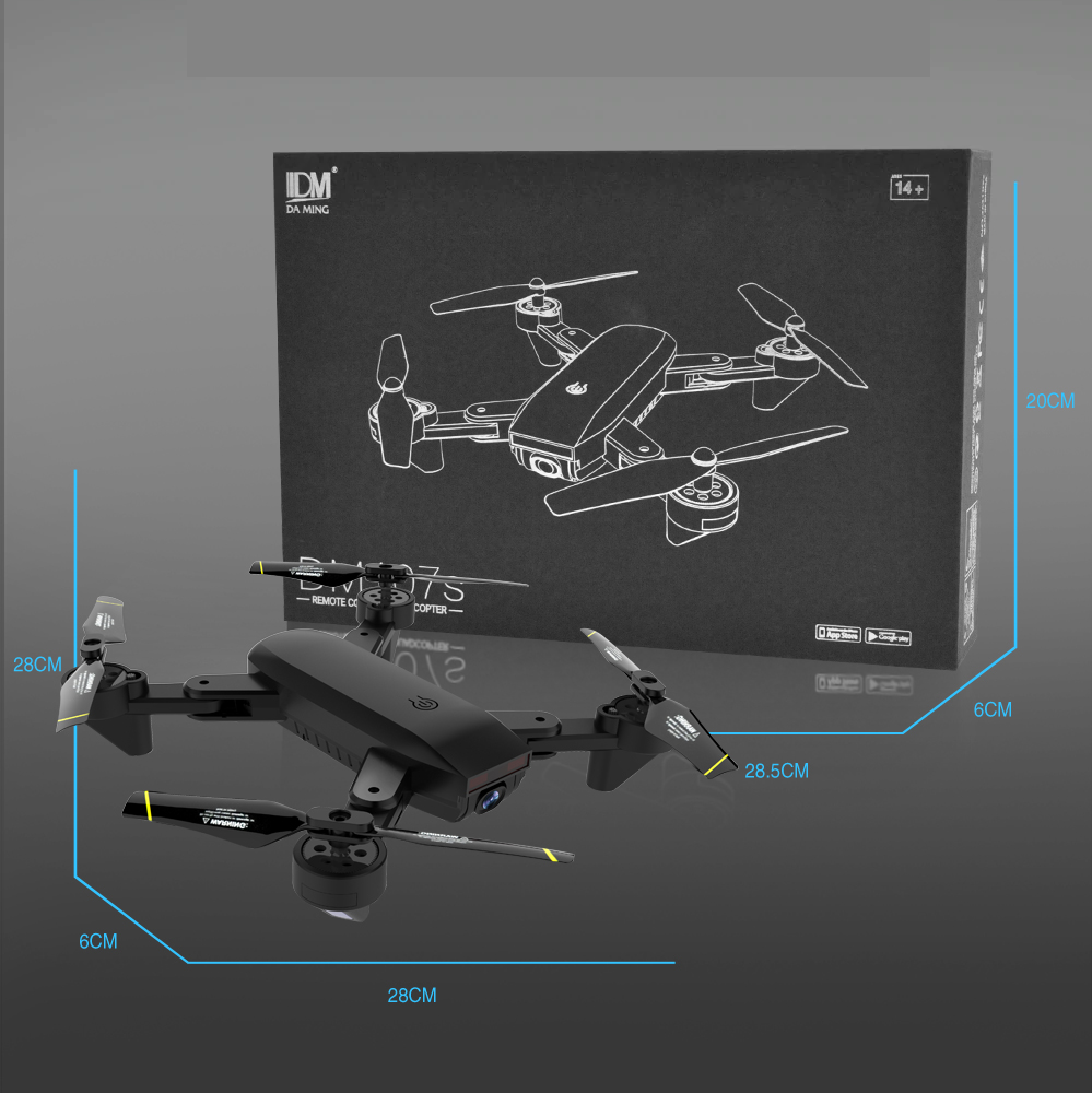 Drone-Doble-Cámara-HD2.4G-DM107-Bateria-tamano